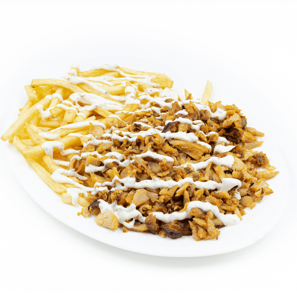 Shawarma con patatas o arroz